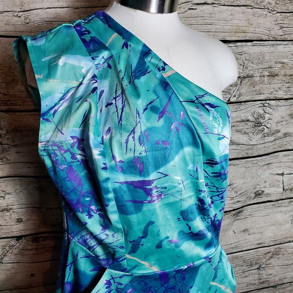 Bisou Bisou Seafoam Seafm Silver Blue Dress Size 12.Pit to pit approx: 19.5 in - Picture 2 of 8